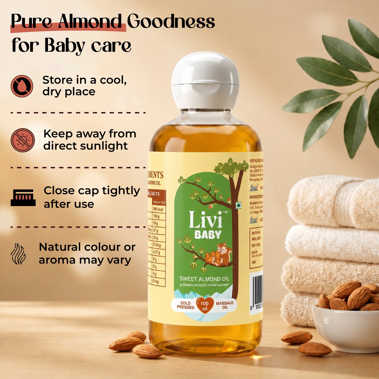 Livi Baby Sweet Almond Oil